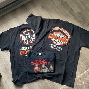 Harley Davidson Tee Bundle With a free Duck Dynasty Tee